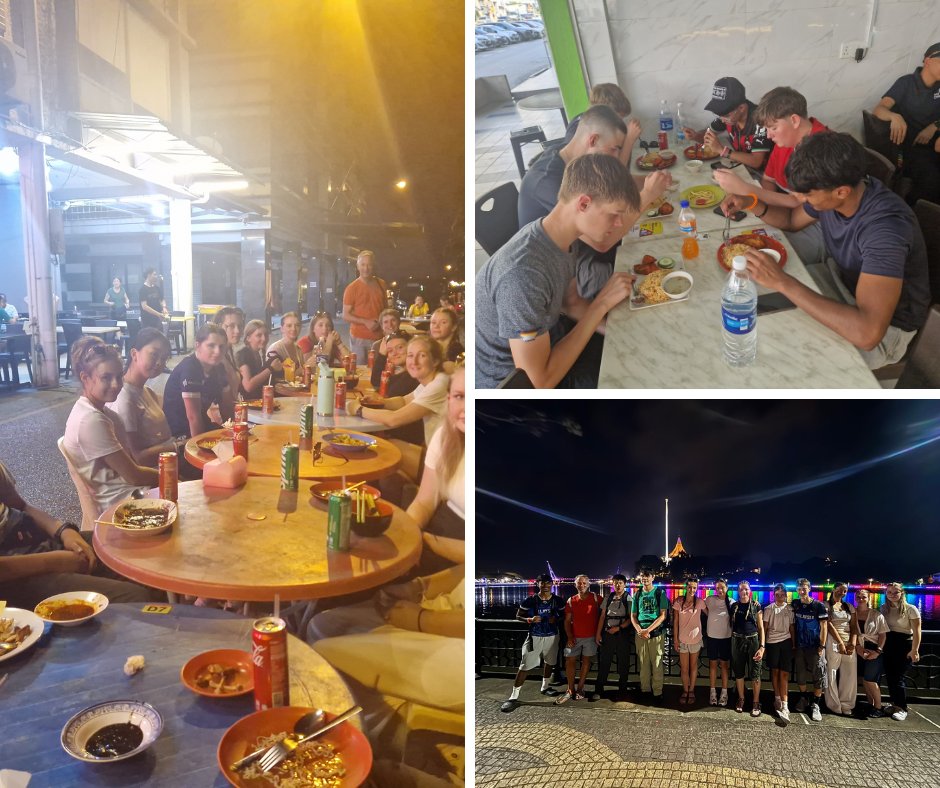 Deanerycofe's tweet photo. Good evening from Kuching!

19/07 After some much-needed sleep, we shook off the jetlag and explored Kuching. Stunning by day, magical by night—Poppy even braved the food! 🌆🍜 #DeaneryonTour #labubu https://t.co/CqIGXE0Z7V