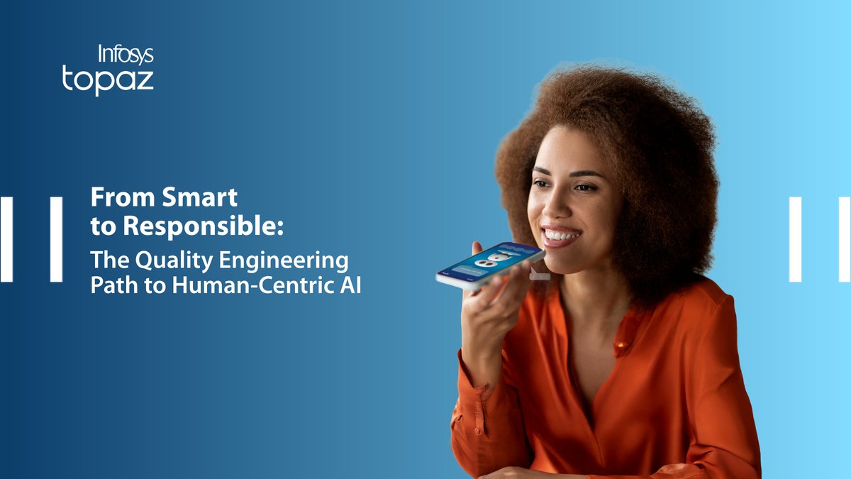 Infosys's tweet image. How does AI truly benefit humanity?

It starts with #QualityEngineering (QE) – the backbone of ethical, inclusive, and reliable #AI. Explore how QE-powered AI is transforming how we learn, work, and care, here: infy.com/3GYmdNn

#InfyTesting #IQE