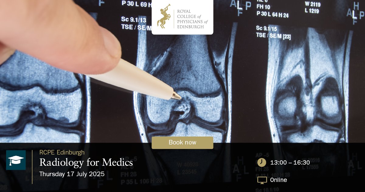RCPEdin's tweet image. Can you spot Silver Trauma or interpret acute neuro scans with confidence? Radiology for Medics covers:
- ARDS
- Silver Trauma
- Acute Neurology
- Abdominal Emergencies
Join us: rcpe.ac.uk/events/radiolo…