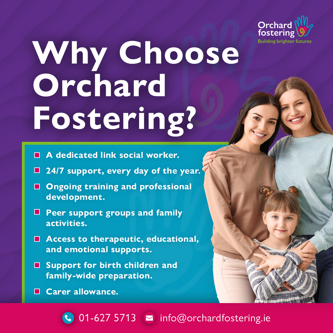 Orchard Fostering (@ocsfostering) on Twitter photo Could you offer a child a safe, supportive home? ๐
At Orchard Fostering, youโll have 24/7 support, ongoing training & a dedicated social worker by your side.
Youโre never alone โ weโre with you every step.
๐ง info@orchardfostering.ie
#FosterWithUs #OrchardFostering Could you offer a child a safe, supportive home? ๐
At Orchard Fostering, youโll have 24/7 support, ongoing training & a dedicated social worker by your side.
Youโre never alone โ weโre with you every step.
๐ง info@orchardfostering.ie
#FosterWithUs #OrchardFostering