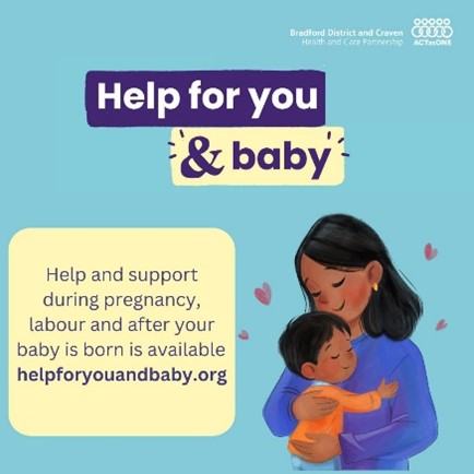 Bradford District Craven Health & Care Partnership (@actasonebdc) on Twitter photo The help for you and baby website can help you track key tests and checks during, pregnancy, labour, and after your baby is born. 
Visit orlo.uk/ttBWj for more information. The help for you and baby website can help you track key tests and checks during, pregnancy, labour, and after your baby is born. 
Visit orlo.uk/ttBWj for more information.