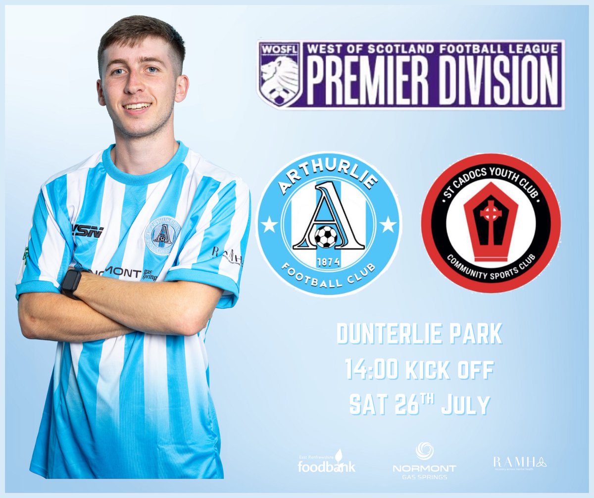 Premier Division football returns to Dunterlie this Saturday as we kick off our league campaign against <a href="/StCadocsSeniors/">St Cadoc's Youth Club</a> 

Season tickets still available to purchase and make a saving. General admission on the gate is £10 adults £6 Concessions and U12s go free.