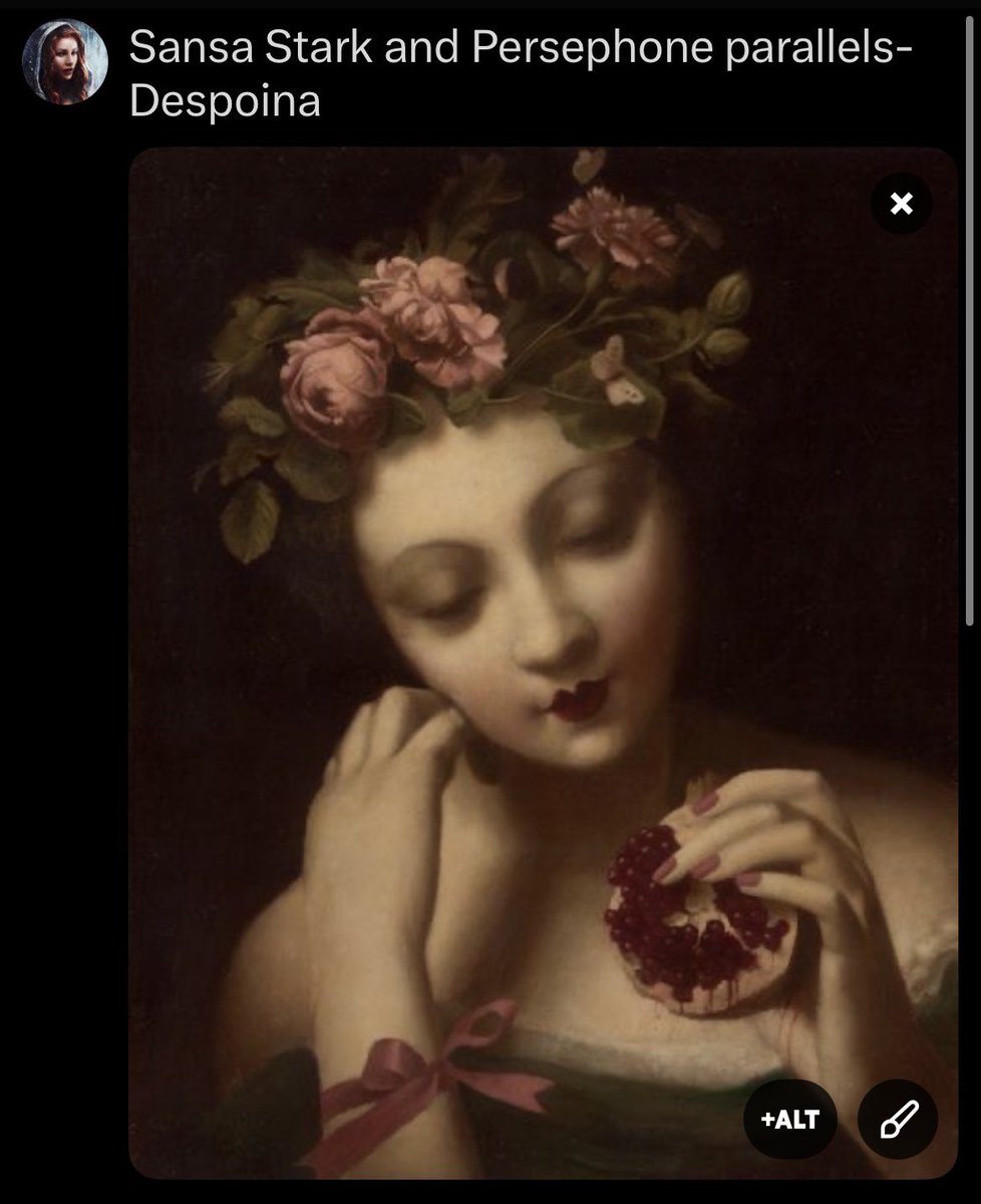 Alaynest0ned's tweet image. Chat I know it’s been done to death but interact if you want a tag on Sansa and Persephone parallels :)))