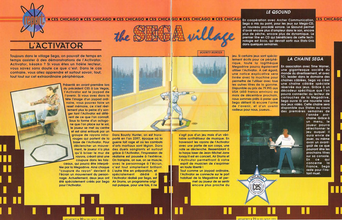 AllmightoFranky's tweet photo. On enchaine avec le gros dossier pour couvrir le #CES de Chicago ou #SEGA faisait le show!Le #SEGA VR,l'activator ou encore le #SEGAsport et tout les jeux de sports chez #SEGA!! 3/5 https://t.co/cncGKCTUEk