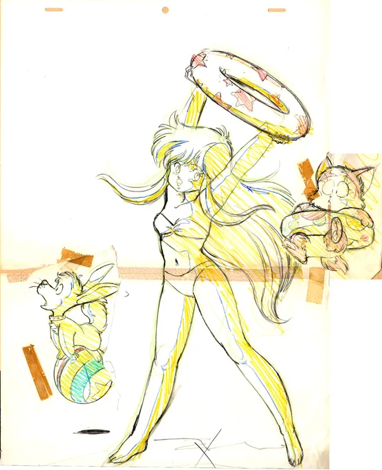 #海の日 なので「ドリームハンター麗夢」の海関係のイラスト貼ります。