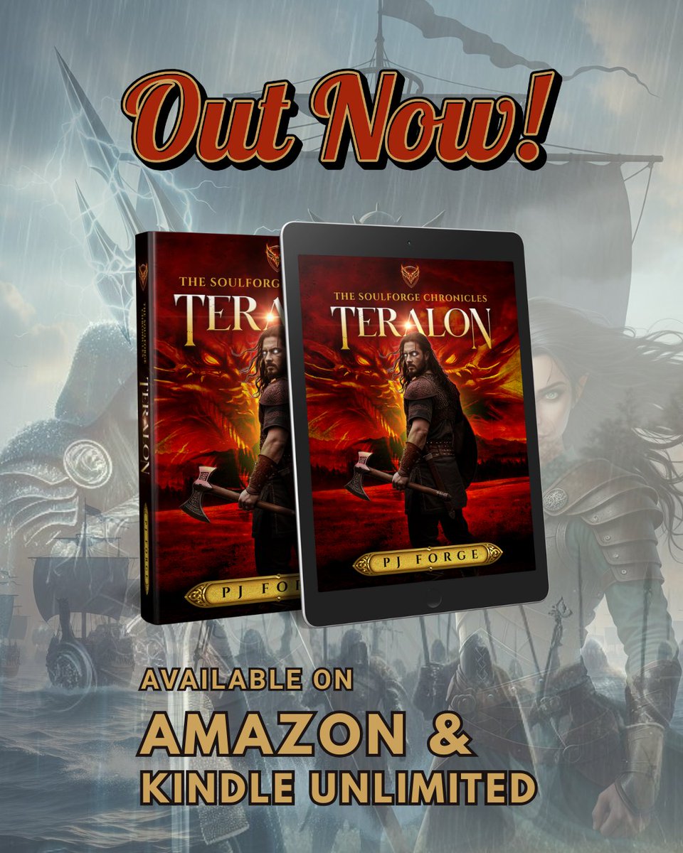 PJForge's tweet photo. My new book 'Teralon' is now available on Amazon and Kindle Unlimited.

https://t.co/ctigrKOgPY
https://t.co/kfGlRfpkbi

An Ancient Betrayal, A Broken Vow, A Desperate Gamble.

Driven by the desire to free his world from the Ascendants, immortal tyrants who have ruled Teralon with an iron fist for millennia, Nathair strikes a desperate bargain - a deal that is just as likely to destroy the world as save it.

Sadhbh, a servant girl turned spy after the death of her mother, finds herself swept up in the currents of fate. But when an ancient relic awakens only for her, she must decide if her destiny is to seek revenge or become a champion in the fight for freedom.

For mortal enemies like Sant and Colt, peace has never been an option. In the midst of battle, they are torn from their homeworld and thrown into the realm of Teralon by an earth-shattering cataclysm. They and the other survivors of two opposing armies must somehow work together to find a way home.

Discovered by an enigmatic Druid and pulled into the tapestry of Teralon’s fate, the stranded soldiers are offered a path home by a primordial power. The price is steep: they must forge an alliance with the Druids and dwarves and embark on a journey that will decide not only their fate, but that of all of Teralon.

But when the cost is paid in souls rather than blood, is this their salvation or their damnation?

#BookLaunch #booktwt #bookworms #epicfantasy #fantasy #fantasybooks #NewBookRelease #NewBook  #DarkFantasy  #fantasyreads #authorscommunity #writerscommunity  #AuthorsOfTwitter #kindleunlimited #dragons