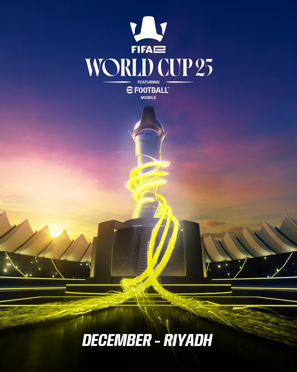 FIFAe's tweet image. Riyadh is calling…📲 

The FIFAe World Cup featuring eFootball on Mobile👇

🌎 Extended qualifiers with nations worldwide
🔝 12 nations will take part in the #FeWC
🖱️ Sign up on FIFA.GG 

#FeWC #eFootballMobile #eFootball