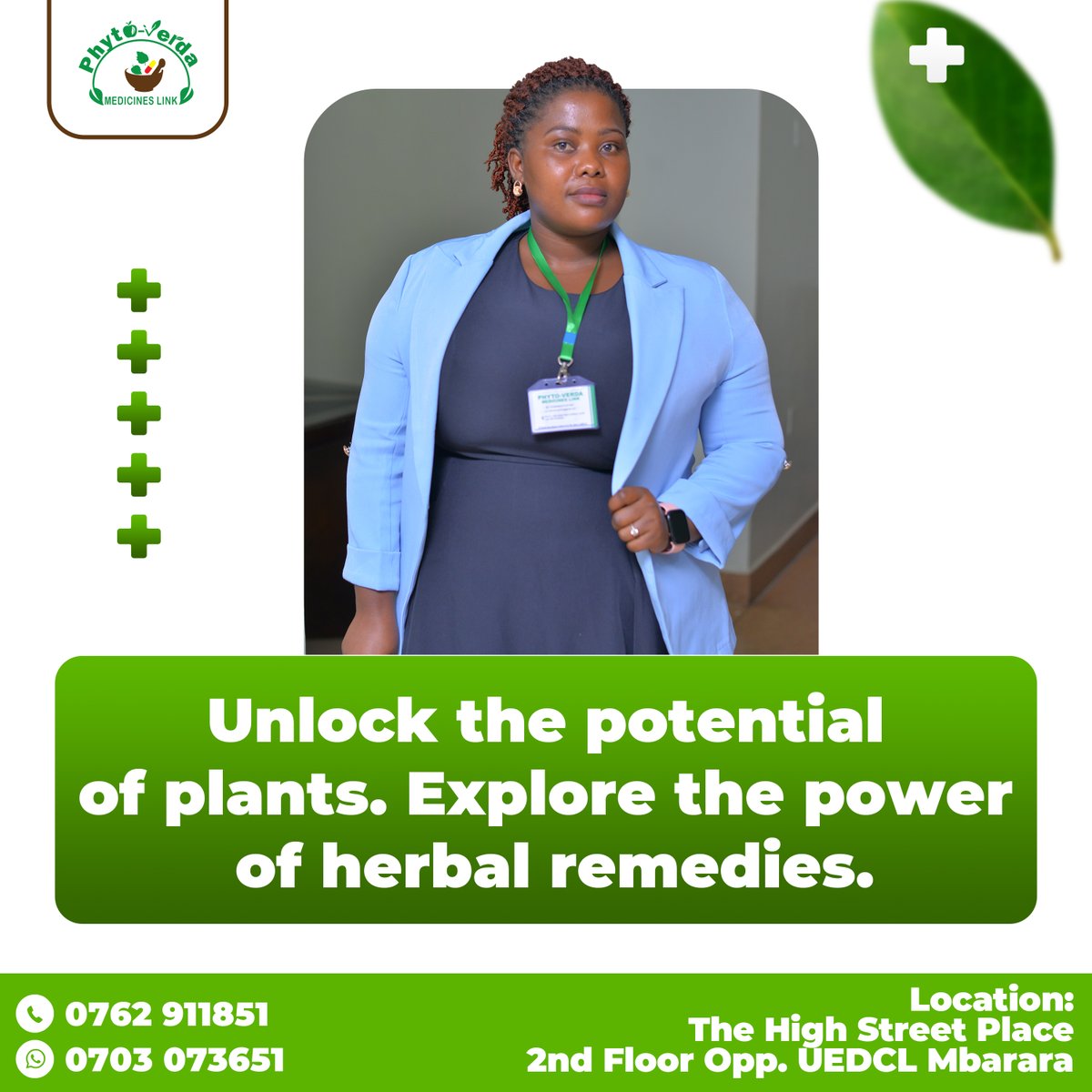 phytoverda's tweet image. At Phyto-verda Medicines Link we are dedicated to link you to better health. Visit us today at our branch and outreaches countrywide.
🩺Head Offices: Mbarara City.