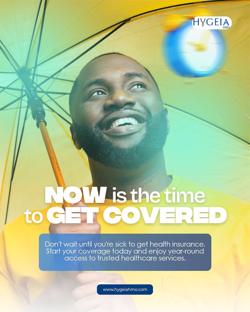 HygeiaHMO_'s tweet image. The best time to get insured? Right now.  #EnrollToday #GetCovered #HygeiaHMO