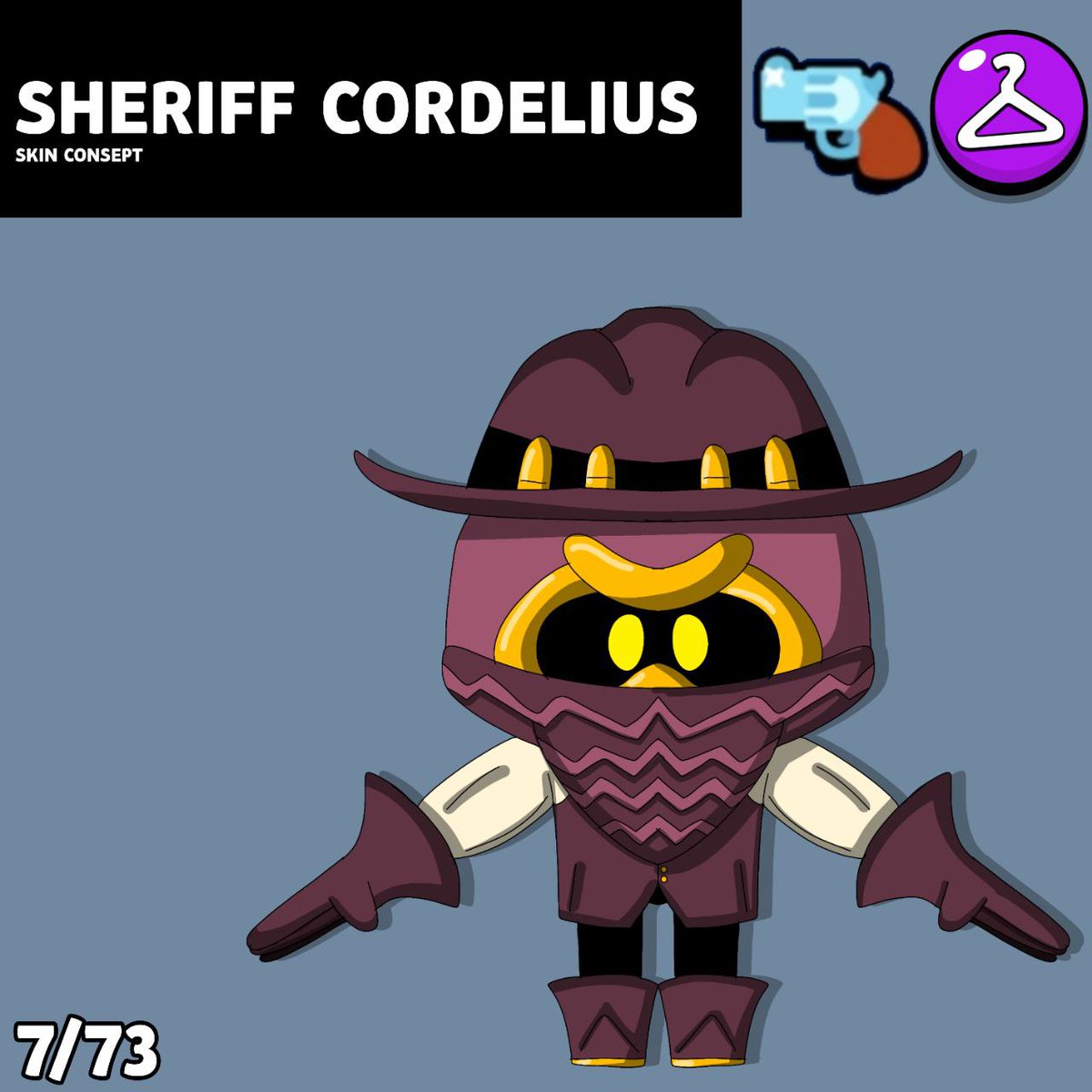 TimofejM42729's tweet photo. Cordelius skins for every themes, 5-8/73
1. Necromancer cordelius - Once upon
2. Catcher cordelius - Superbrawl 
3. Sheriff cordelius - Outlaws 
4. Serafim cordelius - Angels vs. demons
#brawlstars #BrawlstarsArt https://t.co/rXGDNmn04l