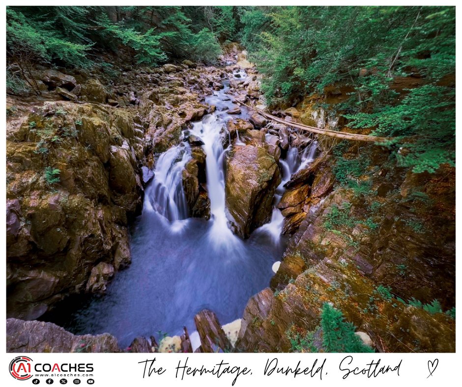 It might look like another world… but it’s not.  Welcome to a wee piece of Scotland — The Hermitage, near Dunkeld.  A reminder that magic isn’t far — sometimes it’s just off the beaten path.   a1coaches.com #scotland #placestovisit #visitscotland
