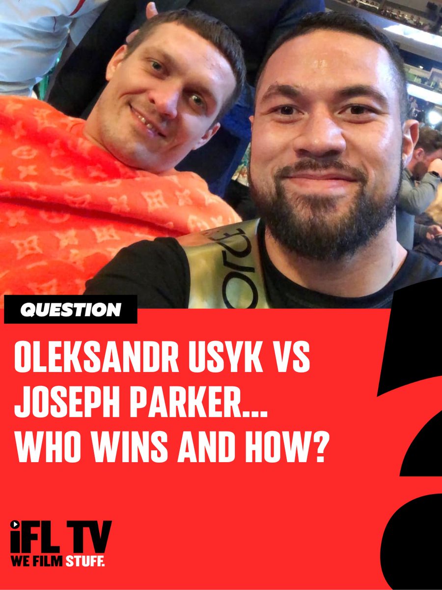 IFLTV's tweet image. If this happened next...
🥊 @Usykaa 🆚 @JoeBoxerParker
👑 Undisputed Heavyweight Championship
Who'd win and how? 🤔
#UsykDubois2 | #OleksandrUsyk | #JosephParker | #HeavyweightBoxing