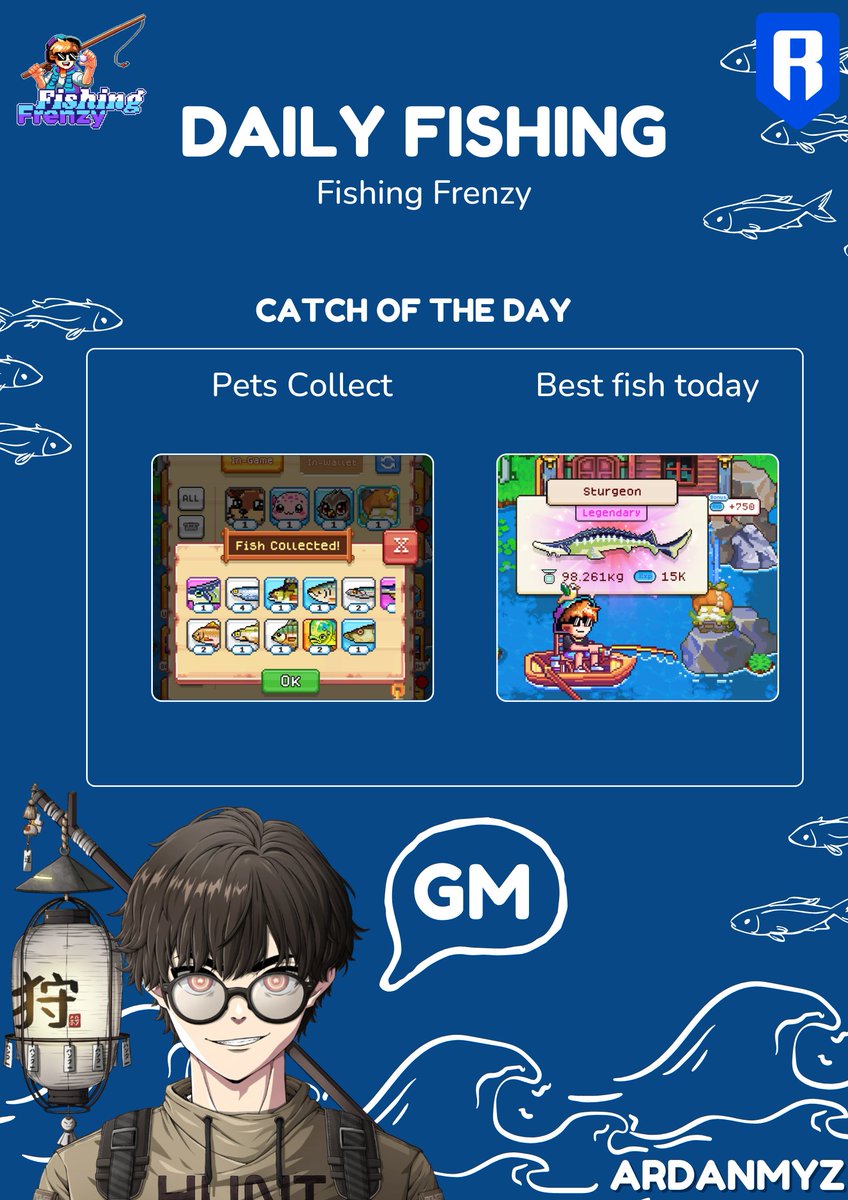 Ardanmyz.ron | Like Earth (@ardanmyz) on Twitter photo GM..Weekdays fishing <a href="/FishingFrenzyCo/">Fishing Frenzy</a> got legend Strugeon.
Summary :
Range 5-6m
Catch 2 Legend,3 common,2 epic and 3 rare
Community clash report <a href="/FishingFrenzyID/">Fishing Frenzy Indonesia 🇮🇩</a> 3rd position for now, keep fishing and climb rank, still far to rank 1 haha.
powered by <a href="/Ronin_Network/">Ronin</a> GM..Weekdays fishing <a href="/FishingFrenzyCo/">Fishing Frenzy</a> got legend Strugeon.
Summary :
Range 5-6m
Catch 2 Legend,3 common,2 epic and 3 rare
Community clash report <a href="/FishingFrenzyID/">Fishing Frenzy Indonesia 🇮🇩</a> 3rd position for now, keep fishing and climb rank, still far to rank 1 haha.
powered by <a href="/Ronin_Network/">Ronin</a>