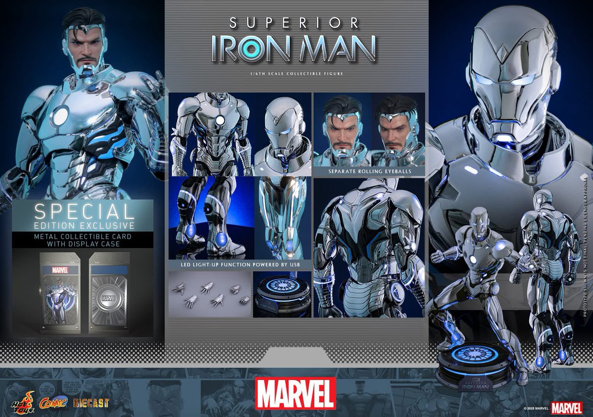 S_U_works's tweet image. 【Marvel Comics - 1/6th scale Superior Iron Man Collectible Figure】
#SuperiorIronMan #アイアンマン
#ホットトイズ