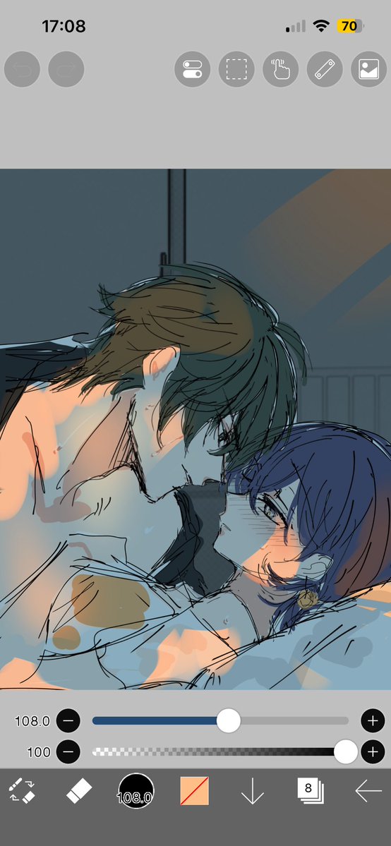 mokomokololo's tweet image. 夏っぽいの描いてなかったな……と思い、