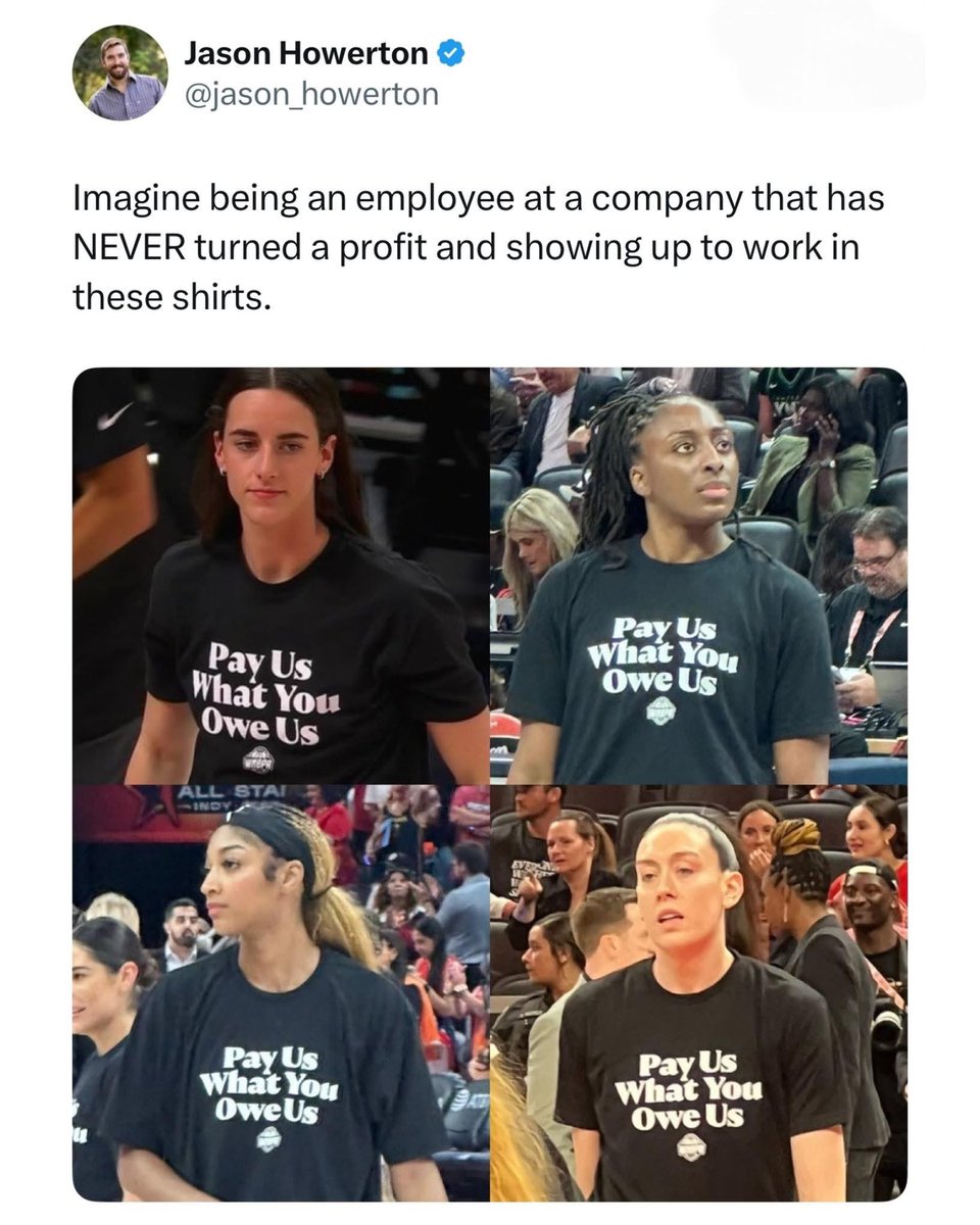 Koszykarki WNBA podczas meczu gwiazd założyły koszulki z napisem:
„Pay Us What You Owe Us”.

Przekaz? Prosty, chcą zarabiać więcej. I oczywiście, znów pojawia się porównanie do kosmicznych zarobków koszykarzy w NBA.

Tylko… jest pewien drobny szczegół:
WNBA nigdy nie wypracowało