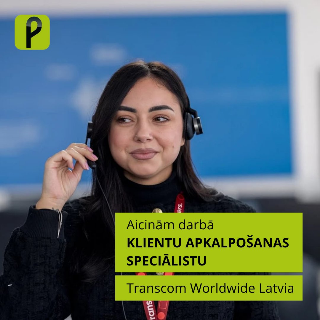 Transcom Worldwide Latvia piedāvā DARBU STUDENTIEM KLIENTU APKALPOŠANAS JOMĀ👨‍💻

MĒS PIEDĀVĀJAM:
- Atalgojumu (bruto) no 930 līdz 1200 EUR/mēnesī;
- Pilna laika vai nepilna laika darbu;
- Un vēl...

Lasīt vairāk: ej.uz/azpy

#teirdarbs, #darbs, #karjera, #vakance