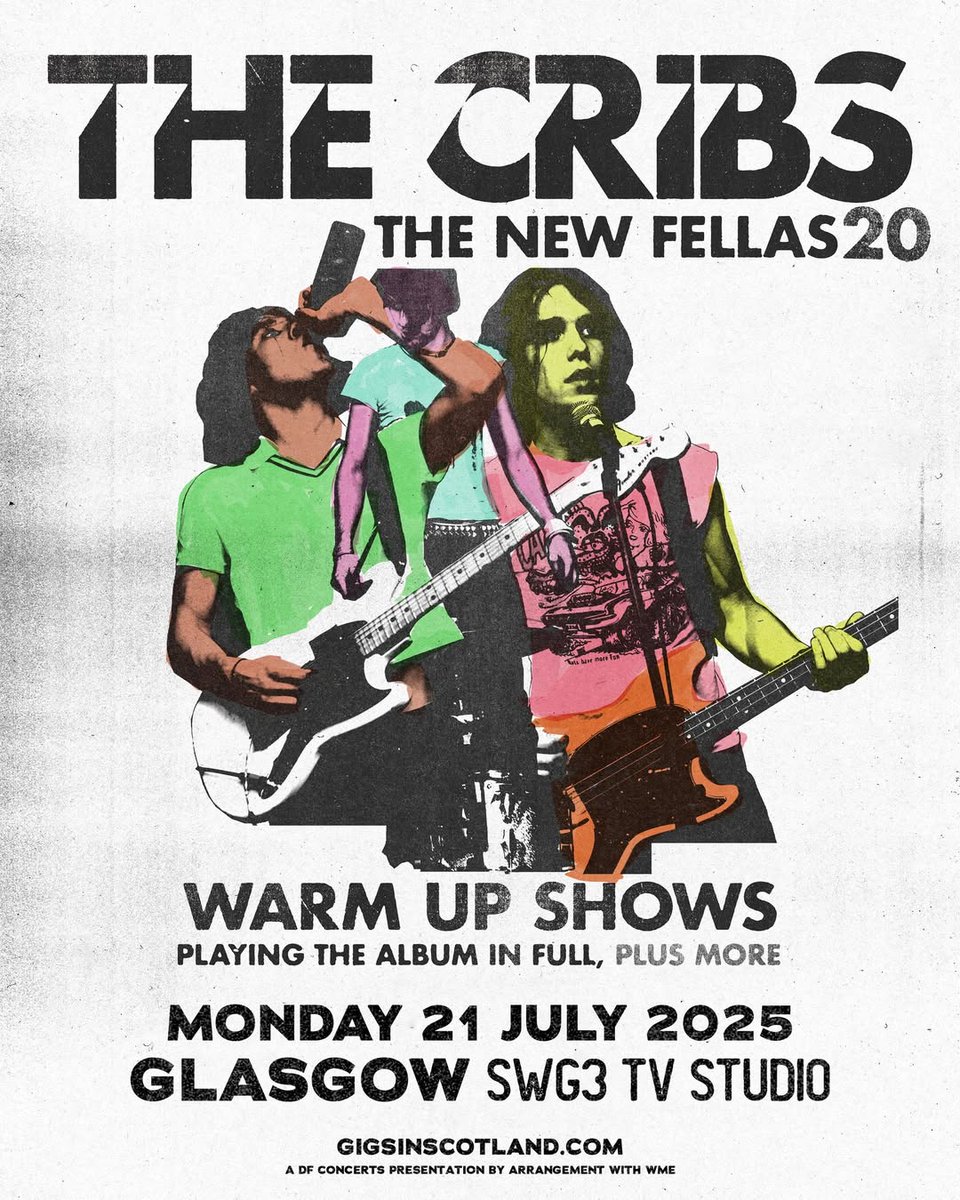 allgigs's tweet image. Glasgow! Our #GigOfTheDay is The Cribs @thecribs at @SWG3glasgow SWG3 Galvanizers - final few tickets here >> allgigs.co.uk/view/artist/10…