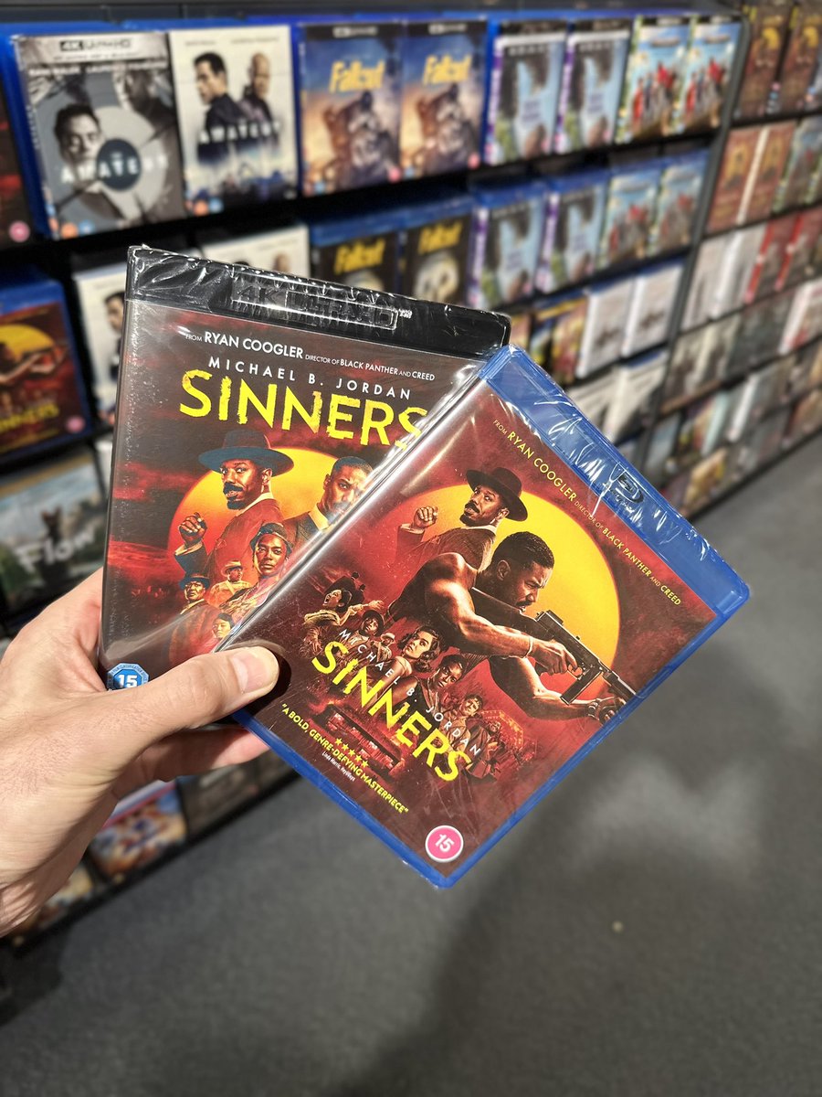 hmvMansfield's tweet image. It’s new release Monday and we finally see the release of Sinners on 4K, Blu Ray and DVD. Other key releases come from ‘The Surfer’ starring Nicolas Cage and a 4k treatment for ‘Human Traffic’

#sinners #surfer #humantraffic #4k #bluray #newrelease #movies