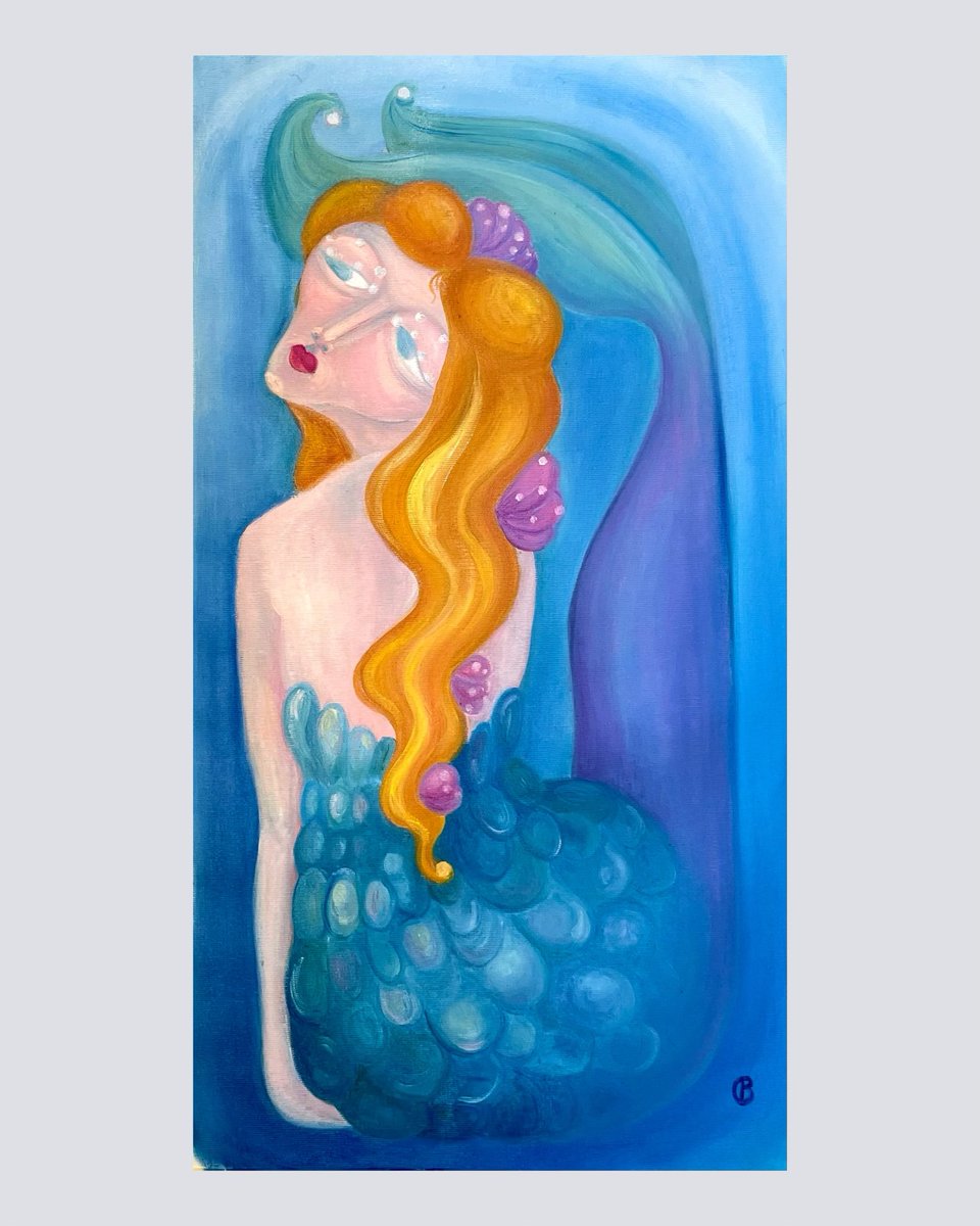 well_march's tweet image. Good morning and new mermaid drop🧜♀️
“Siren”
1/1 oil painting
178 $tez
I really believe that mermaids exist! Mermaids are fallen angels. They are called sirens and it is said that they ruin men with their singing. But there is a deep longing in their eyes and soul.
👇🏻