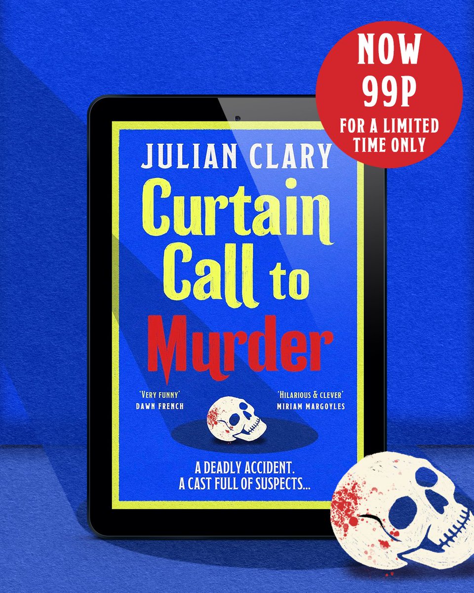 orionbooks's tweet image. A murder on stage. A cast full of suspects.
🎪 'Very funny' @dawn_french
🎪 'Hilarious and clever' Mirim Margoyles
Curtain Call To Murder by @julianclary is now only 99p on Kindle, for a limited time only: geni.us/CurtainCallToM….