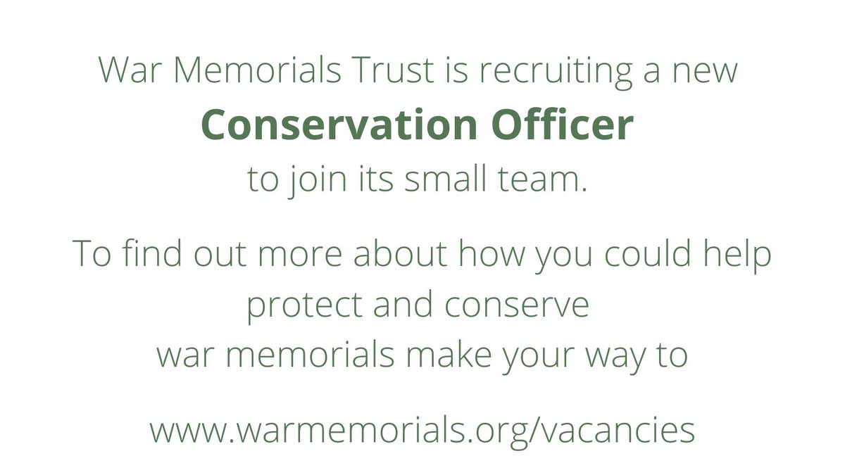 WarMemorials's tweet image. We are currently recruiting a new Conservation Officer. The deadline for applications is 8th August 2025. Visit warmemorials.org/vacancies/ for more details.