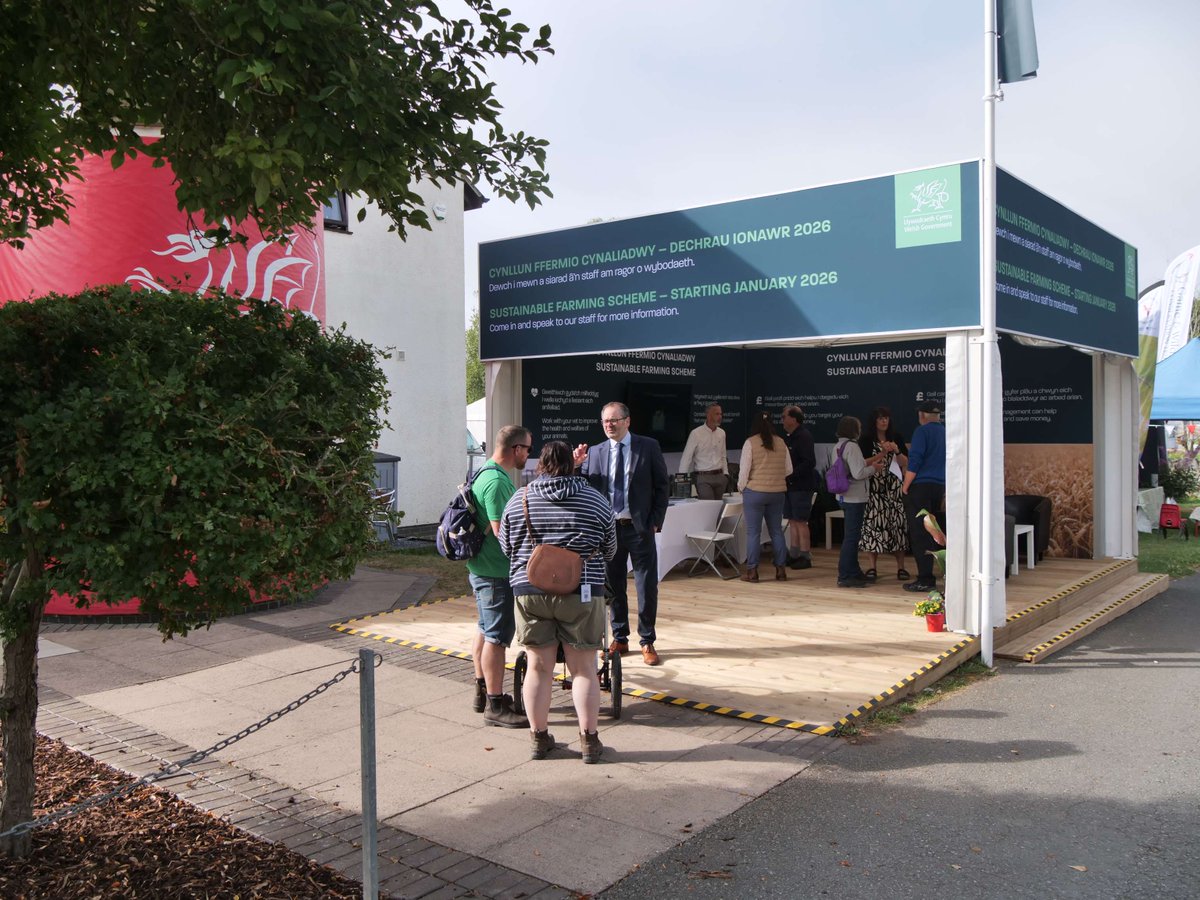WGRural's tweet image. 📑Last week we published the Sustainable Farming Scheme.
It represents a new relationship between the people of Wales and farmers.🤝
Our friendly staff are here in our pavilion and SFS gazebo & will be happy to answer any questions you may have!👩💼🧑💼
#SupportingOurFarmers