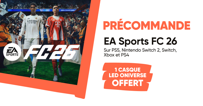 Fnac's tweet image. #Précommande 🎮 Précommandez EA Sports FC 26 maintenant et recevez un casque LED Oniverse en cadeau 🎧✨ ! Ne manquez pas cette offre exclusive !👉urlr.me/mJP4ZW