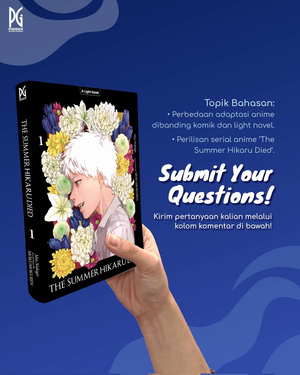 PenerbitPhoenix's tweet image. KABAR BURUNG! Adaptasi Anime dari Buku PGI
Komik, light novel, dan anime. Padahal judulnya sama tapi kok beda? Yuk kita bahas bareng-bareng di X Spaces!
Kirim pertanyaan kalian melalui kolom komentar di bawah!
#phoenixgramediaindonesia #pgi #phoenixgramedia
