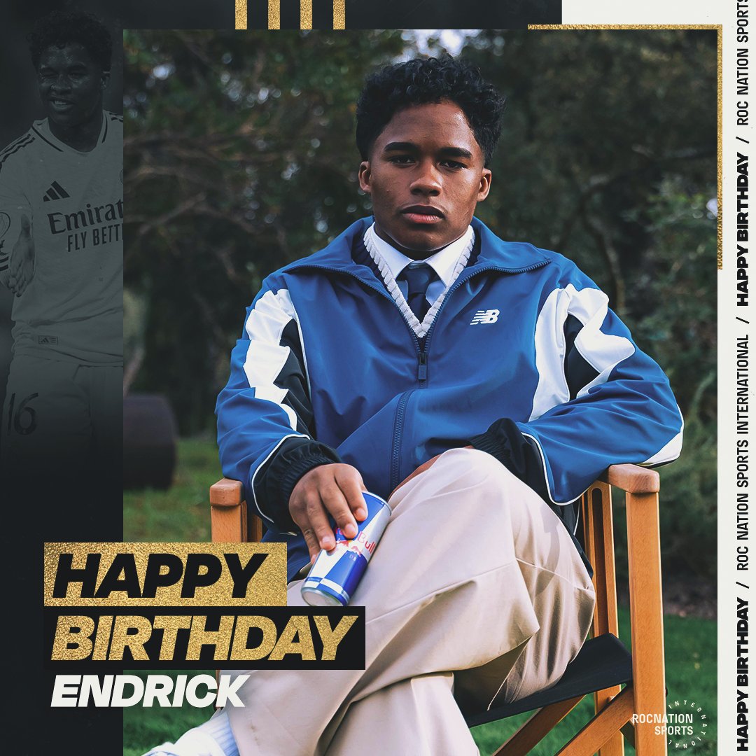 RocNationSI's tweet image. Happy birthday, @Endrick 🎈