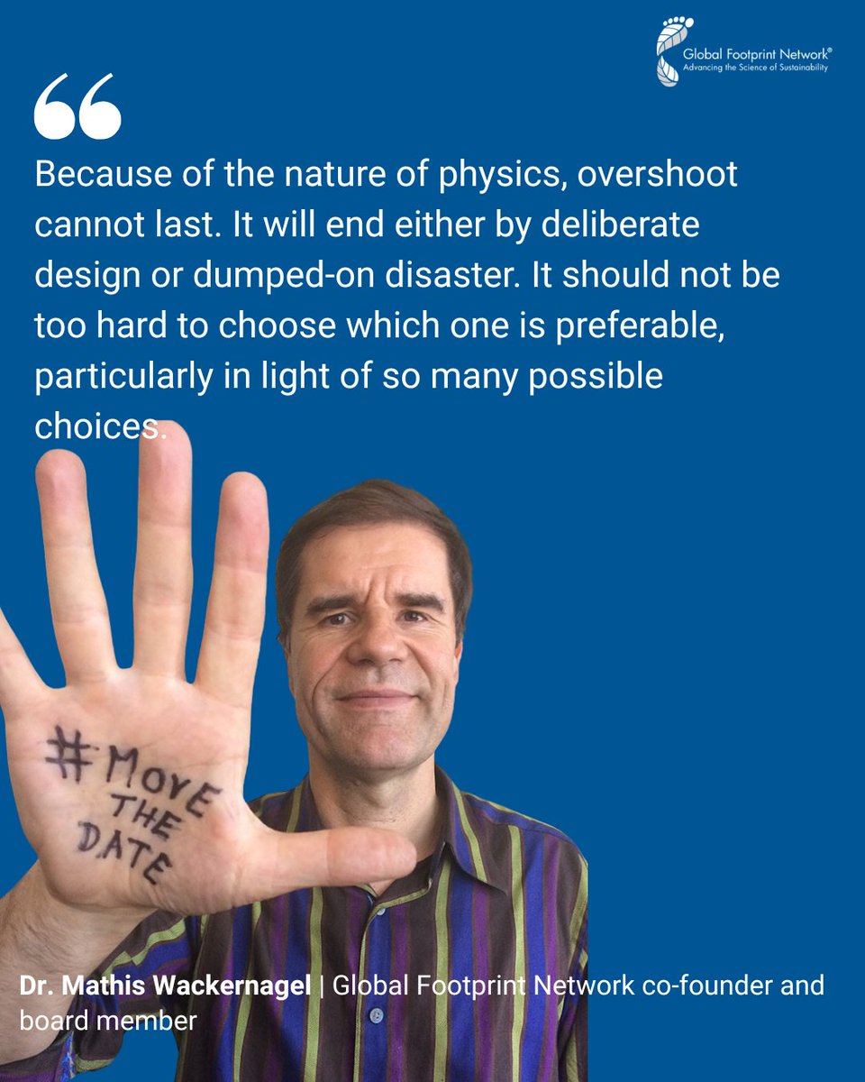 EndOvershoot's tweet image. Join us today 4 a chat in preparation of #EarthOvershootDay.
👇
clubofrome.org/events/eod2025/
By this Thursday, 24 July, humanity will have used more from nature than Earth can regenerate in a year. That means we’re living as if we had 1.8 planets & pushing well past nature’s limits.