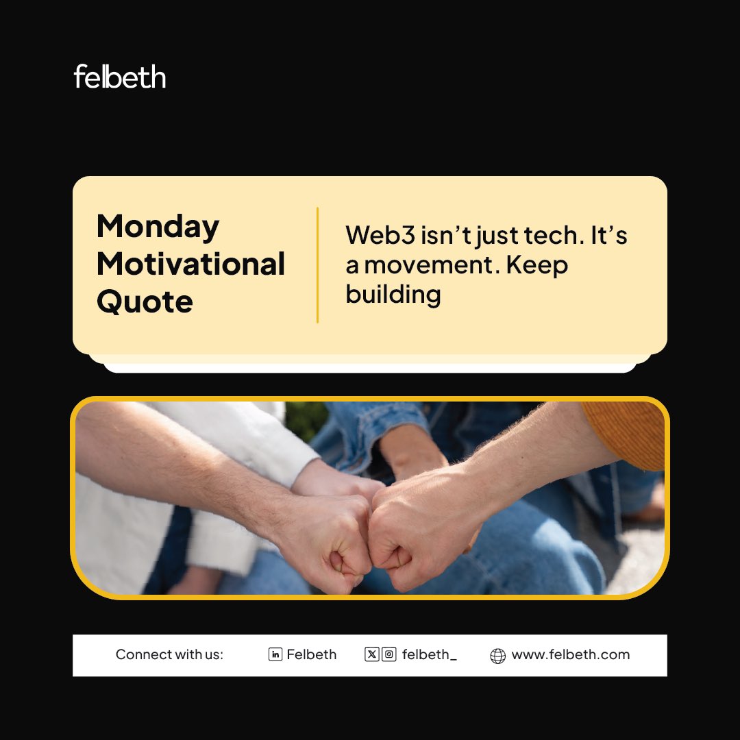 FelbethImpact_'s tweet image. GM
As a new week begins, we want to encourage you, never give up, keep building, keep showing up, and keep giving your best, it will all pay off in time.
You got this, welcome to a new week 馃帀