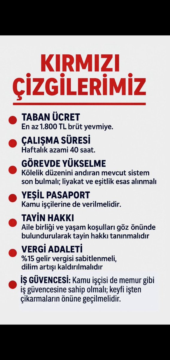 #İşciSabitVergiİstiyor

Kamu işçileri malesef vergi rekortmeni. 

Milyar dolarlık holdinglerden bu kadar vergi alamazken %27 vergi işçiye adaletli bir yaklaşım değildir! 
Çözüm istiyorum sabit vergi istiyoruz! 
<a href="/TBMMresmi/">TBMM</a> 
<a href="/tcbestepe/">T.C. Cumhurbaşkanlığı</a> 
<a href="/iletisim/">T.C. İletişim Başkanlığı</a> 
<a href="/HMBakanligi/">T.C. Hazine ve Maliye Bakanlığı</a> 
<a href="/memetsimsek/">Mehmet Simsek</a>
KGM