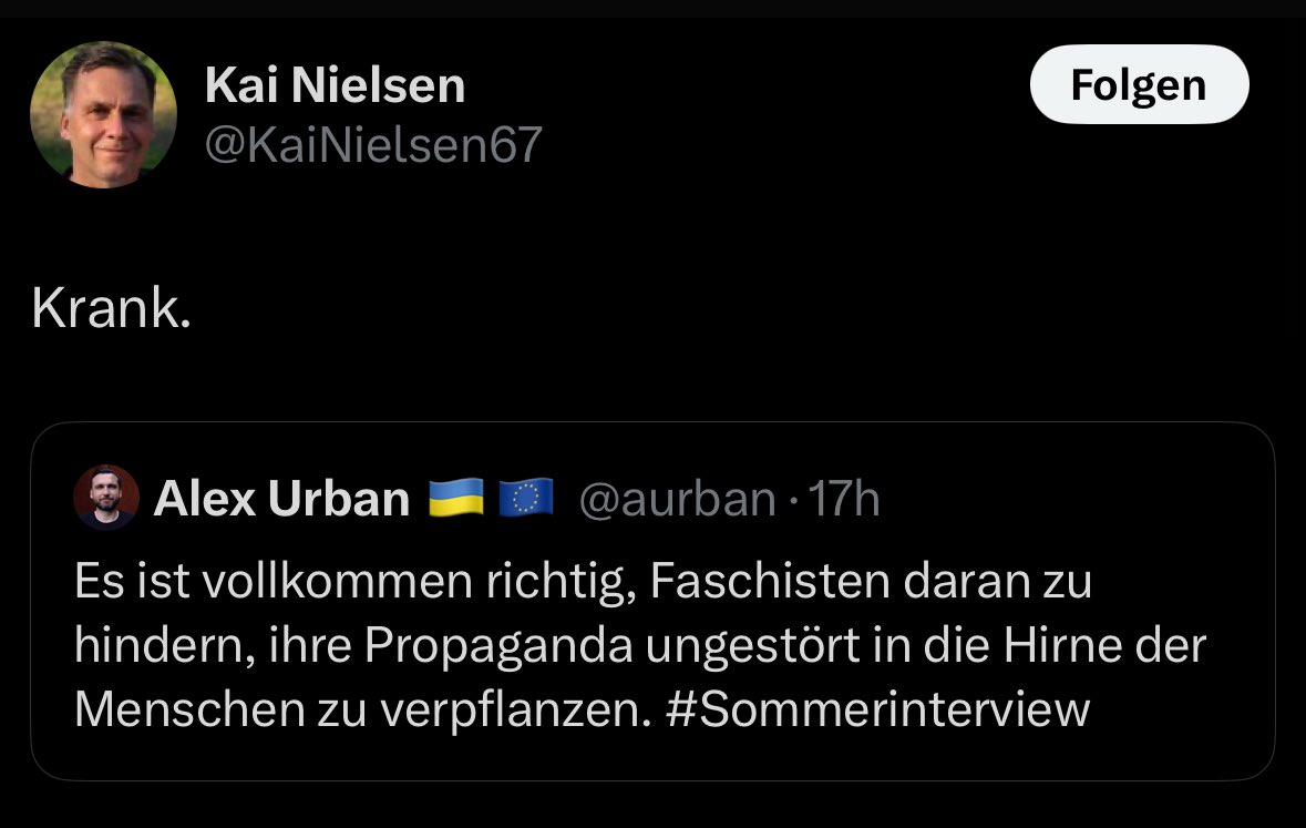 aurban's tweet image. Vollkommen normales Statement der „Demokratischen Mitte“.