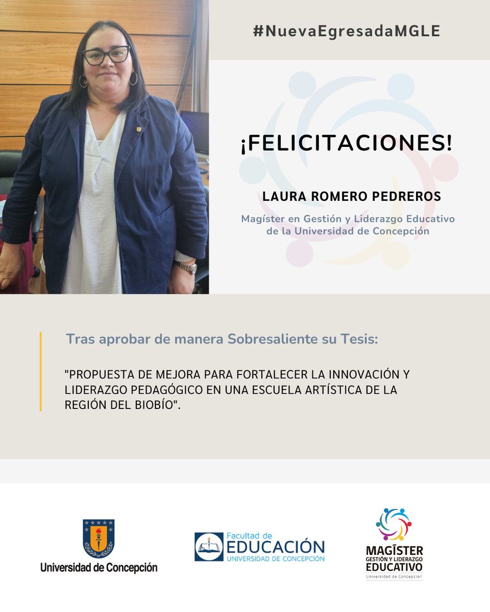 Mg. Gestión y Liderazgo Educativo UdeC tweet media