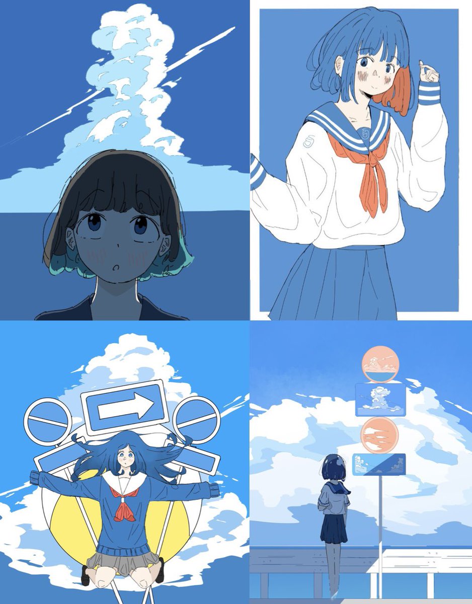 hirose_irust's tweet image. #三連休はフォロワーさんが増えるらしい
雲と女の子を主に描いてます☁️
