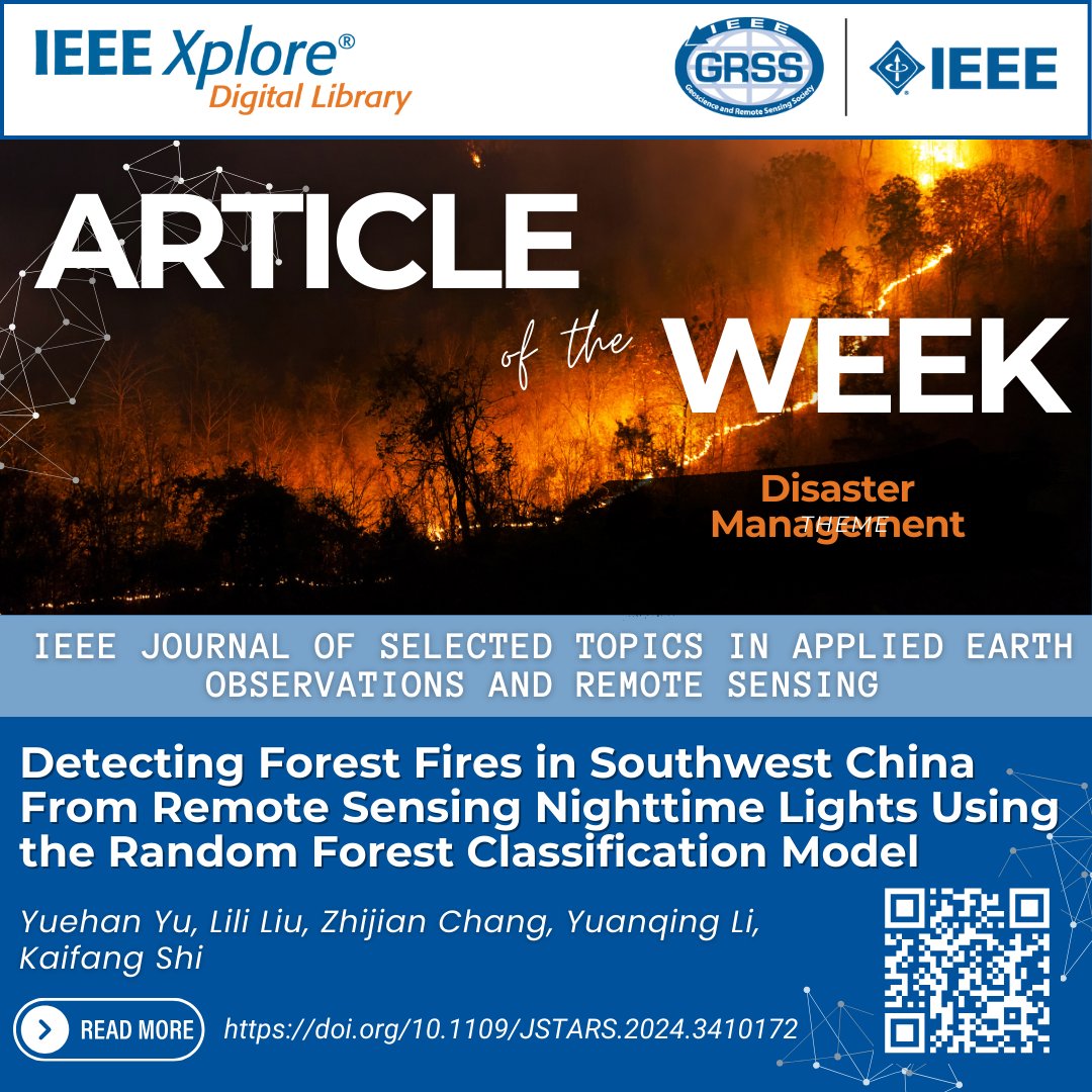 IEEE_GRSS's tweet image. 🌟 Article of the Week 🌟
This week’s featured article from IEEE Journal of Selected Topics in Applied Earth Observations and Remote Sensing (J-STARS) showcases groundbreaking work at the frontier of remote sensing research.
🔍 This Week's Highlight:
Title: Detecting Forest…