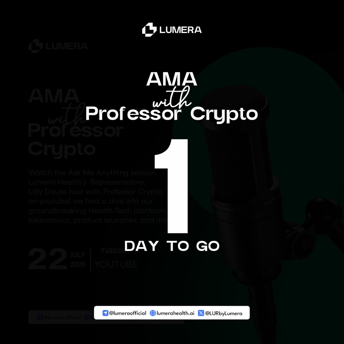 LURbyLumera's tweet image. The D-day is tomorrow!
Lilly Douse is going to show the world the stuff Lumera is made of. @profcryptotalks