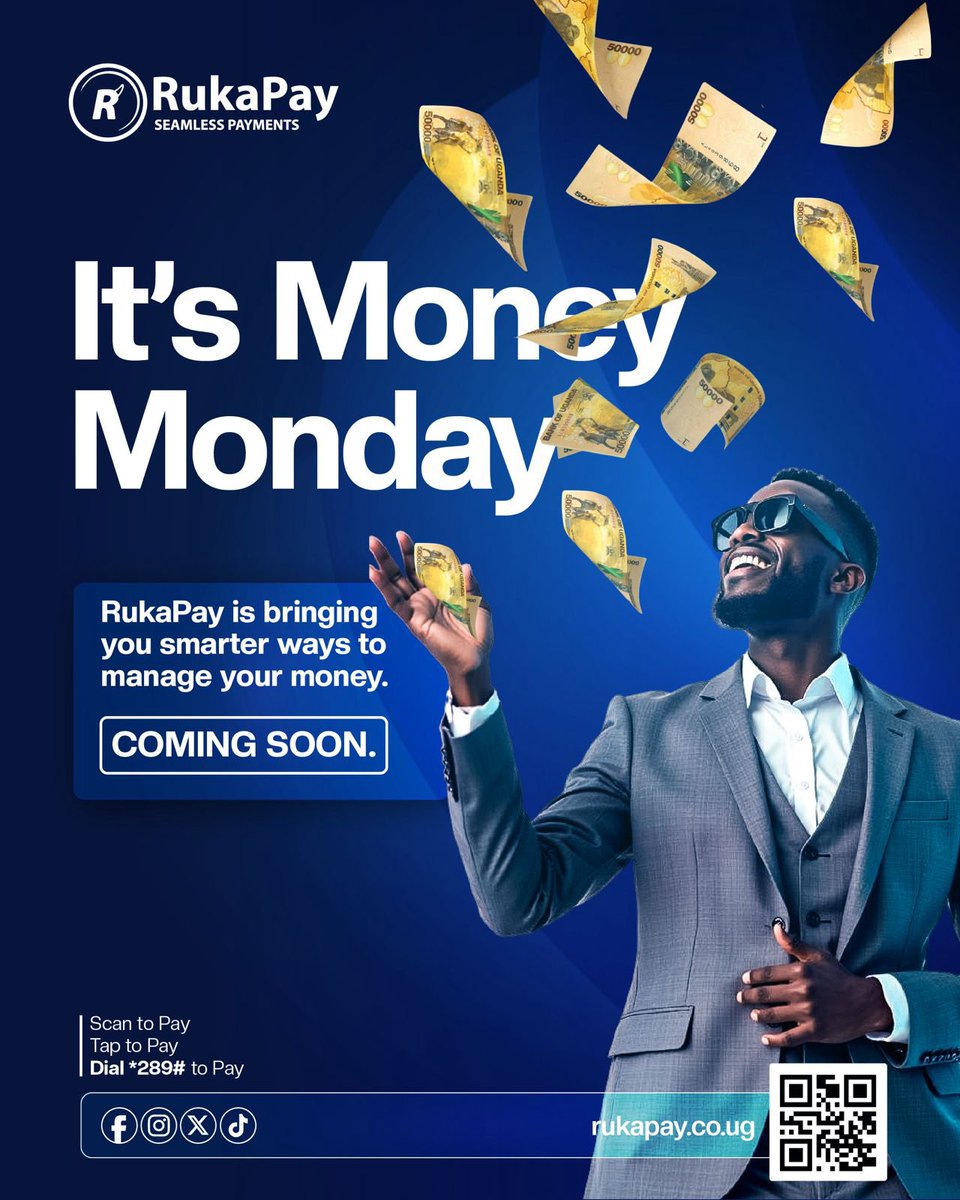 rukapay_ug's tweet image. It&apos;s #MoneyMonday and we&apos;re cooking up something powerful for your pockets.
Rukapay is bringing you #smarter, #faster, and more #flexible ways to manage your money all in one place.
#Convenience is just the beginning.

#RukaPay is #ComingSoon 
#SmartMoneyMoves #DigitalWallet