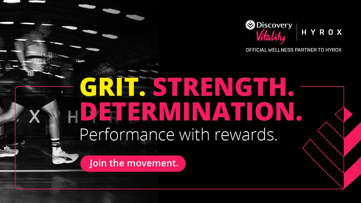 Vitality_SA's tweet image. Did you give it your all at HYROX Cape Town? Congratulations! 🔥 If you registered at the Vitality stand at the event, your Vitality points may take up to 4 days to reflect.
Discover more: discv.co/VitHYROX