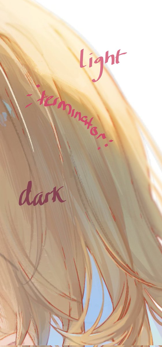 youre not dumb! the terminator is where light and dark meet, it's essentially subsurface scattering from the light, and is usually much higher in saturation. it happens most in semi-transparent objects but you see people use it on all sorts of materials for a 'clear' feeling!