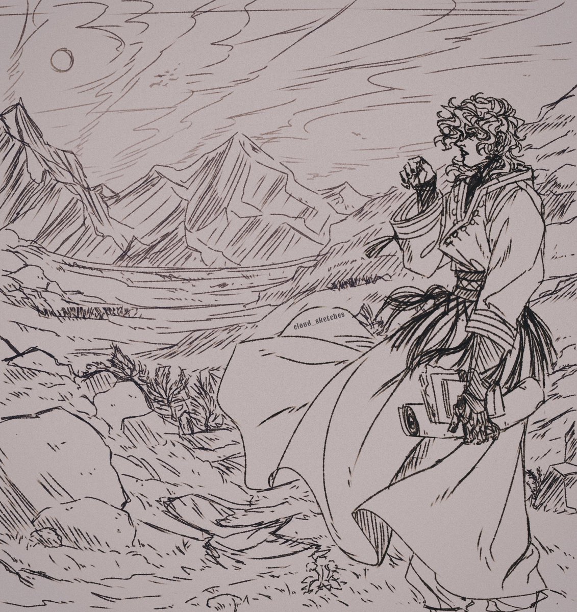 cloud_sketches's tweet image. Late night oc doodles. 🏞️