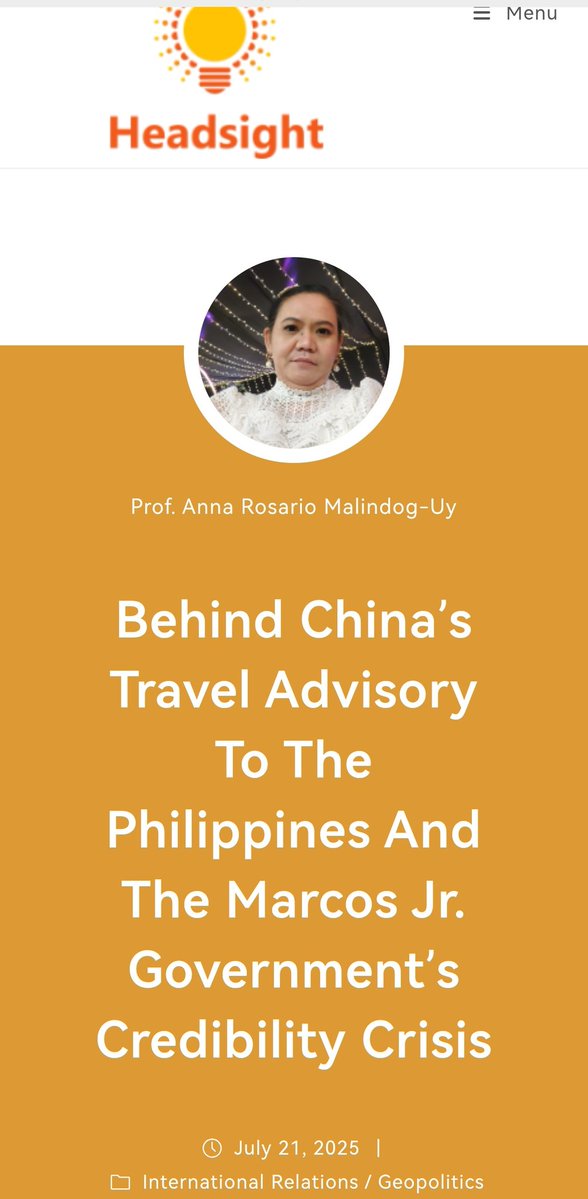 AnnaMalindogUy's tweet image. China’s Travel Warning, Marcos Jr’s Credibility at Sea!?
China just flagged the Philippines as “high-risk” for its nationals, even urging Chinese students to think of their safety while staying in the Philippines and those who are planning to study in the Philippines to think…