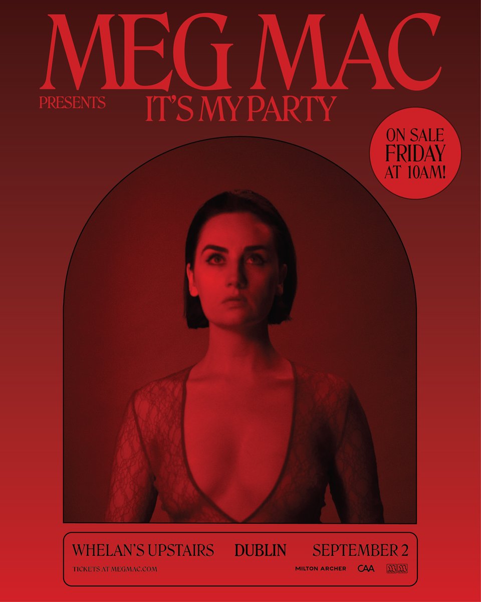 aikenpromotions's tweet image. โ
โ
๐๐จ๐ฆ๐ง ๐๐ก๐ก๐ข๐จ๐ก๐๐๐ โ
โ
Catch Australian singer-songwriter and musician, @megmac coming to @whelanslive on 2 September 2025! โฃ๏ธ๐ถ
๐๏ธ Tickets on sale This Friday at 10AM