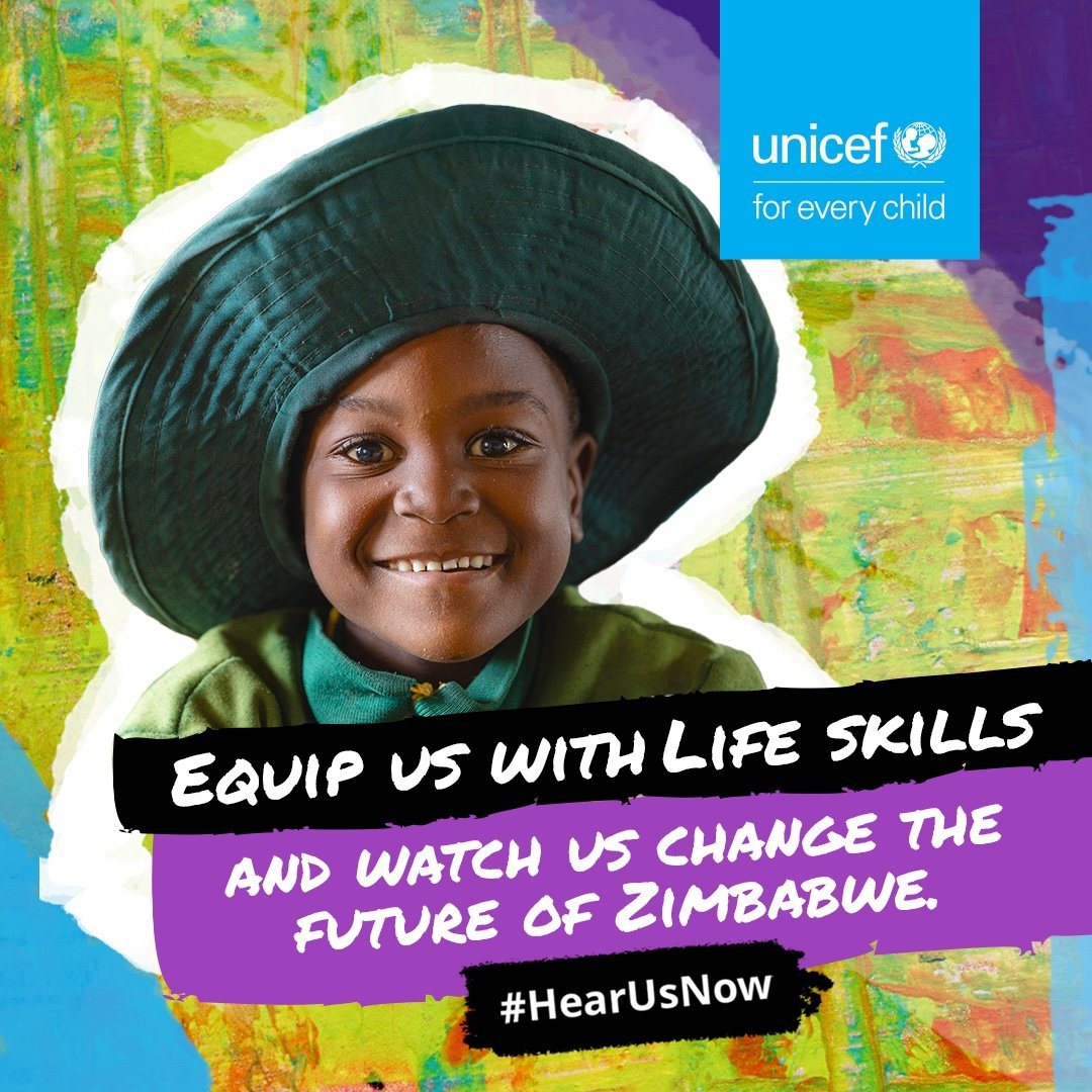 UNICEFZIMBABWE's tweet image. Equipping children with skills is key to unlocking #Zimbabwe’s future. Every child deserves the opportunity to learn, grow, and thrive. Let’s invest in their potential—today’s children are tomorrow’s innovators, leaders, and builders.