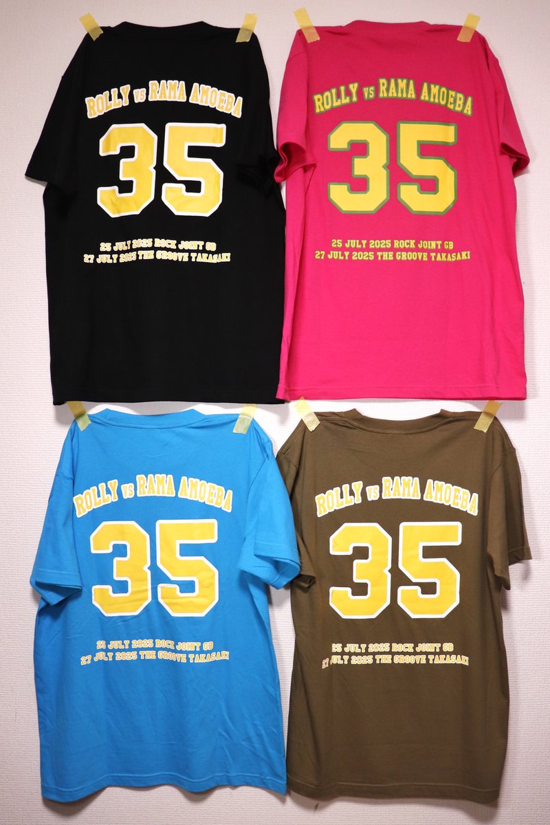 Rama_Amoeba's tweet image. AKIMA&ROLLY35周年記念Tシャツを作りました!
カラーは4色SIZE S.M.L.XLです。
数に限りが有りますのでお早めに!
【Rama Amoeba LIVE SCHEDULE】
★2025/7/25(金)吉祥寺ROCK JOINT GB
★2025/7/27(日)the Groove TAKASAKI
★2025/9/16(火)SHIBUYA DIVE
お楽しみに!