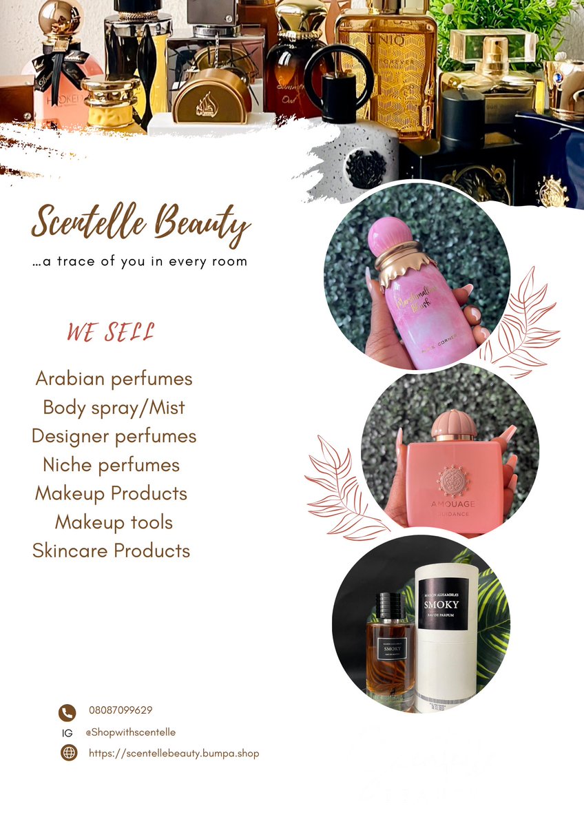Scentellebeauty's tweet image. Today is the perfect day to shop with us!
At Scentelle Beauty, we offer a wide range of perfumes to suit every preferenceโค๏ธ
Whether you love designer scents, Arabian oud, niche fragrances, perfume oils, or body mists.
Send us a DM or message on WhatsApp wa.me/2348087099629