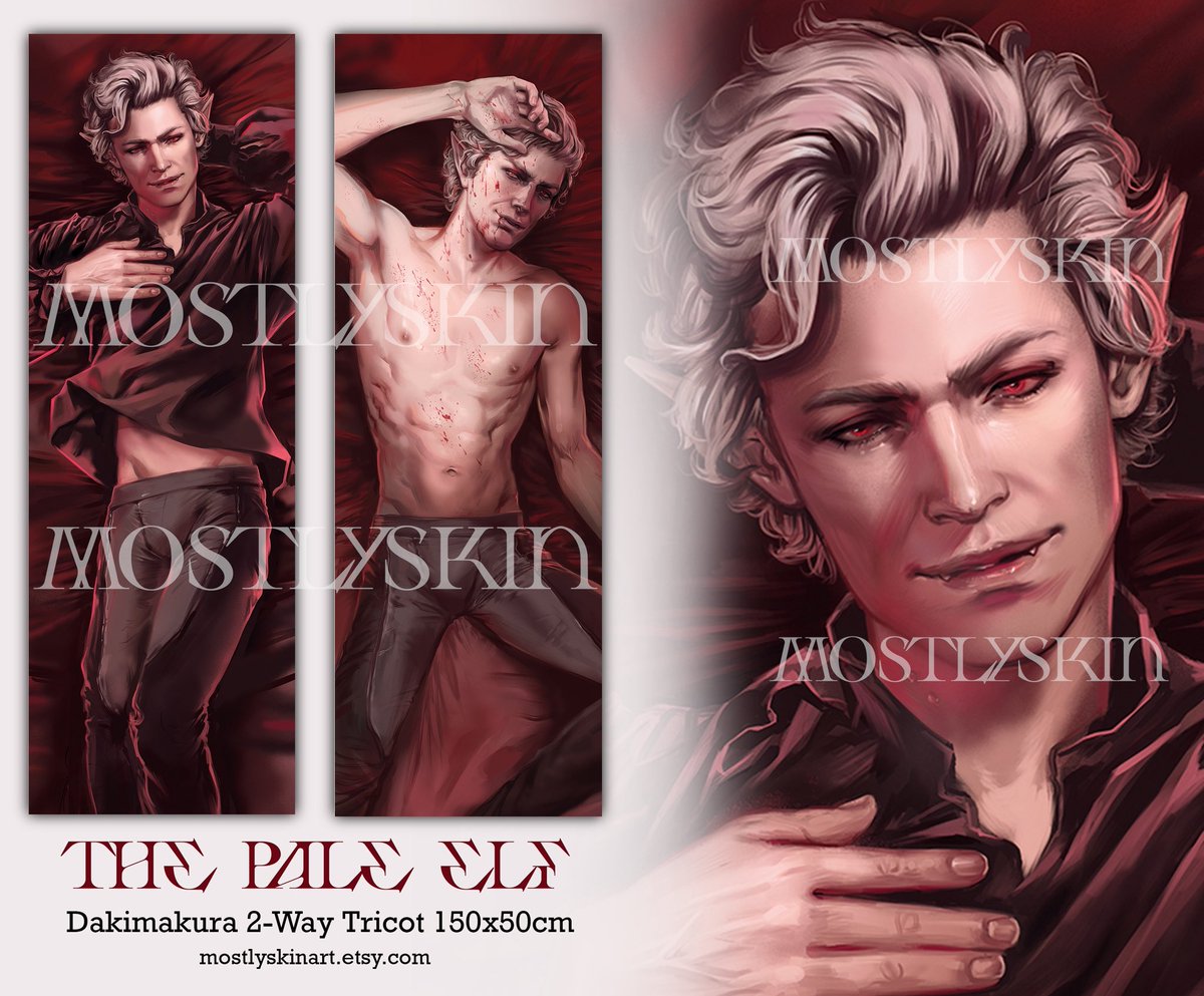 mostlyskin's tweet image. My Dakimakuras for the Astarion&Galemancers in your life ❤️