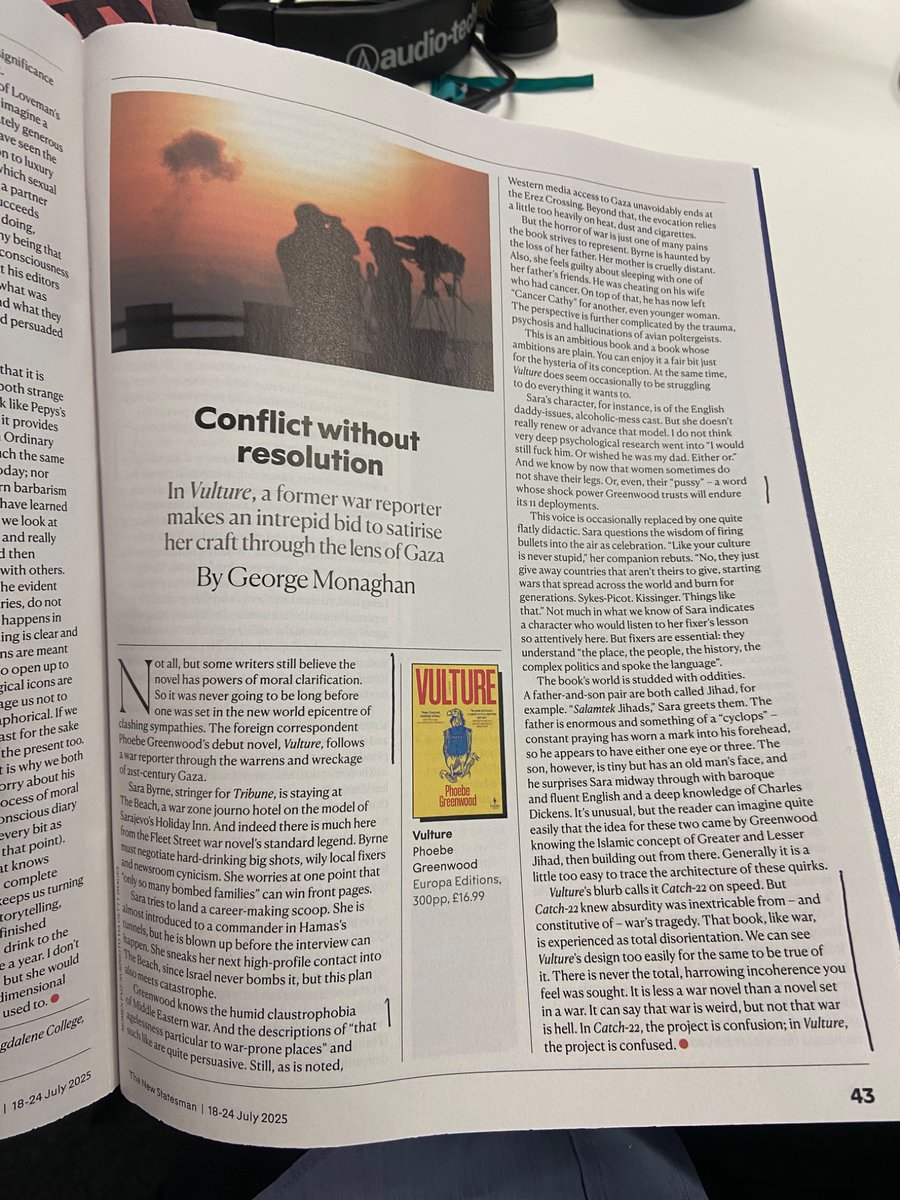 Not all, but some writers still believe the novel has powers of moral clarification. So it was never going to be long before one was set in the new world epicentre of clashing sympathies. 

Art in the wreckage of Gaza: