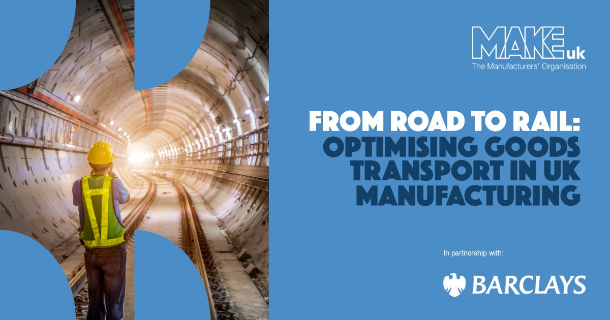 🆕 UK manufacturers overwhelmingly back high-speed rail &amp; freight investment to improve capacity, drive growth, cut carbon &amp; boost labour access.

According a new report by <a href="/MakeUK_/">Make UK</a> &amp; Barclays Corporate Banking, out today.

Read it here ➡️ brnw.ch/21wUiiG #UKmfg